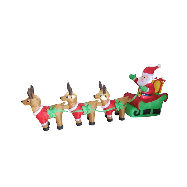 with his reindeer inflatable santa inflatable reindeer christmas