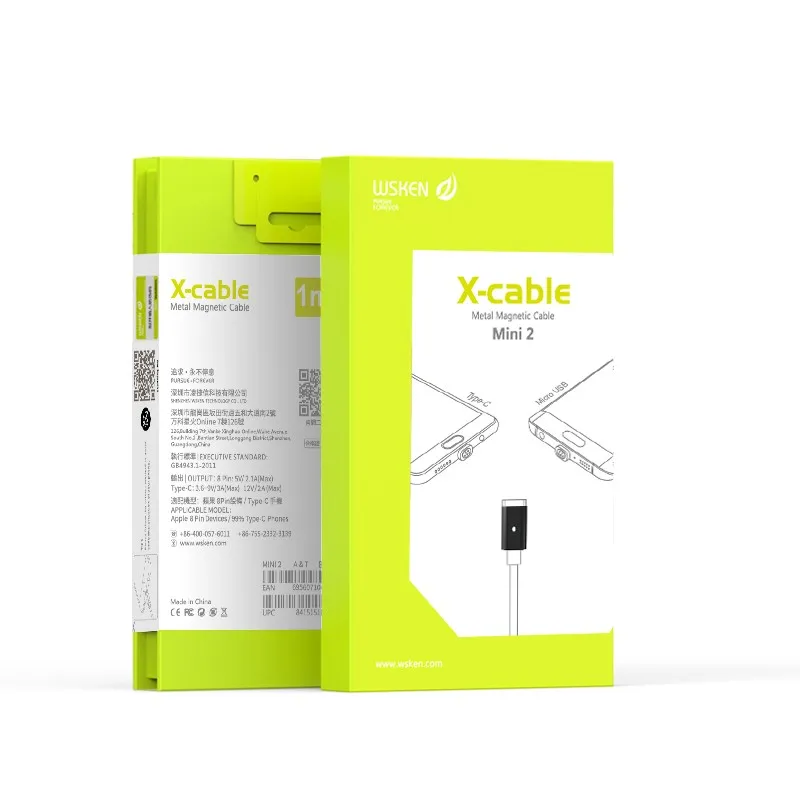 WSKEN MINI2 Magnetic USB Cable with micro USB type-c lighting For mobile phone - ANKUX.COM