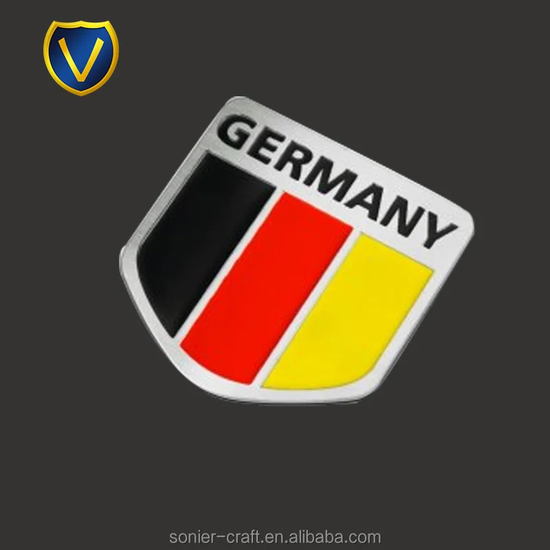 Jerman nomor mobil anti radar wrap dekorasi stiker surat logam untuk mobil emblem