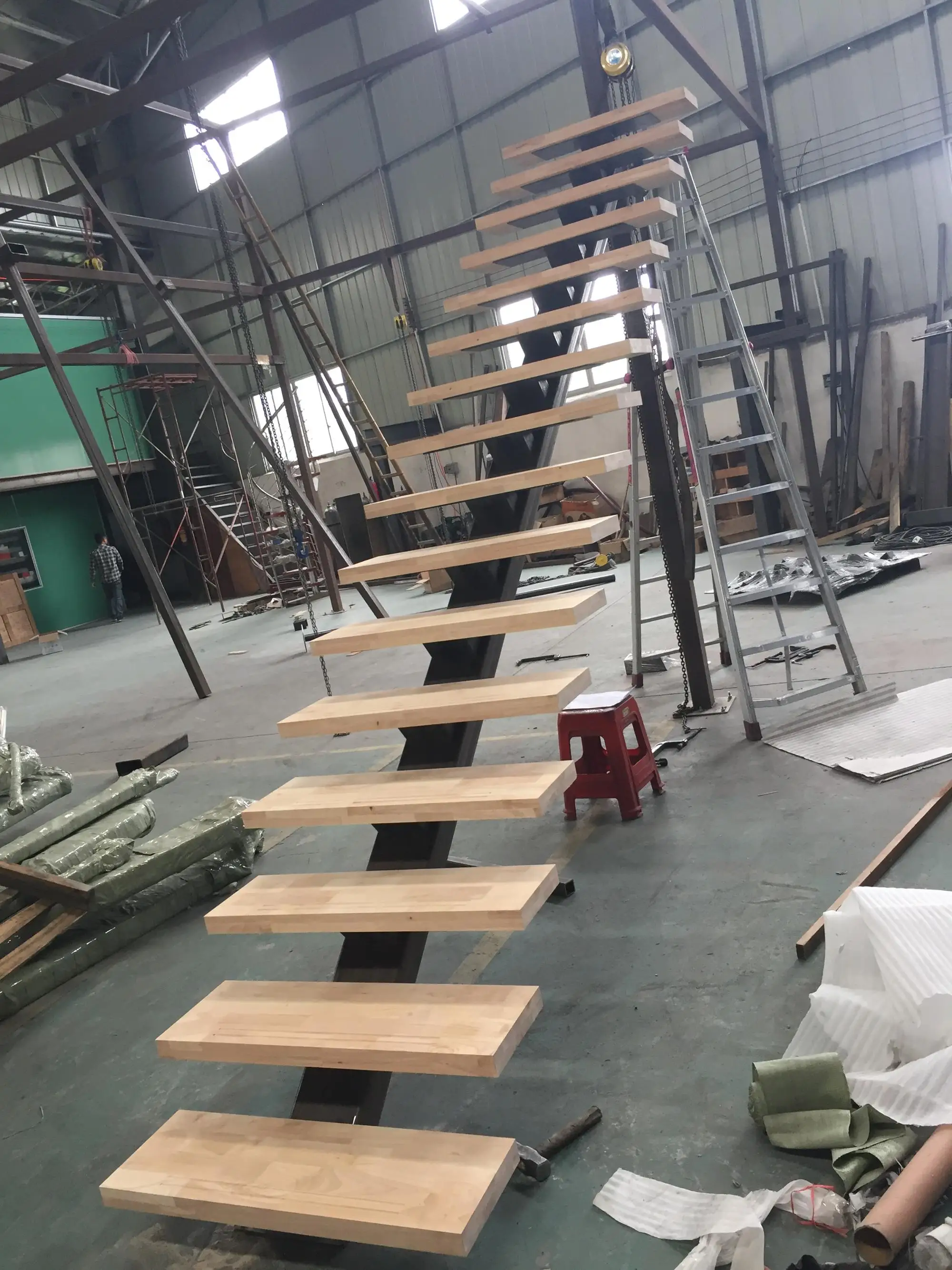 floating staircase/hidden cantilever stairs/enter wall type