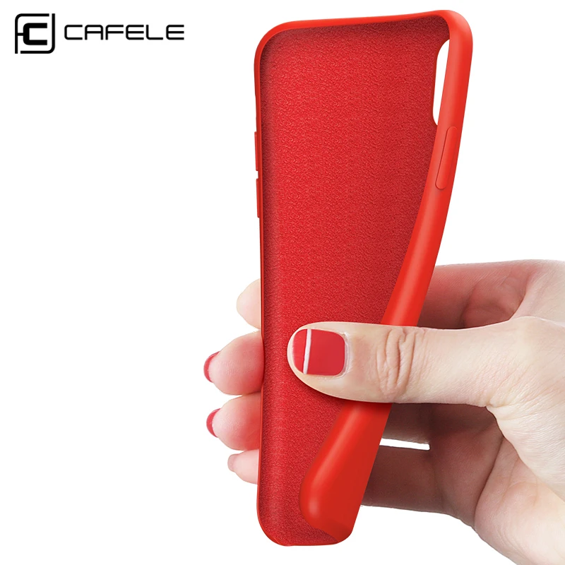 Cafele New Custom Silicone Rubber Original Mobile Cell Back Cover Liquid Phone Case For Iphone X Case
