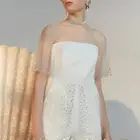 High-end beautiful Elegant sexy white casual Chiffon women dress