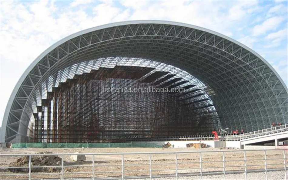 steel space frame structure coal shed