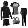 Women Bra T-shirt Sports Sets Running Sports Yoga Gym Outfit Workout Athletic Suit Set