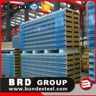 Galvanized 100mm PU sealing three/four waves rock wool profiled roof covering panels/sheets