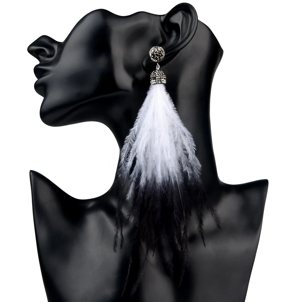 Personalized Fashion Tassel Diamond Long Feather Crystal Tassel Dangle Drop Earrings For Women Wedding Jewelry
Personalized Fashion Tassel Diamond Long Feather Crystal Tassel Dangle Drop Earrings For Women Wedding Jewelry