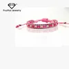 New special jewelry Hand-woven pure natural stone crystal beads leather bracelet