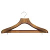 Luxury wooden coat hangers wooden business suits hanger with wide shoulder