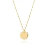 Women Stainless Steel Necklace Jewelry Dainty Mini Gold Plated Bead Coin Necklace