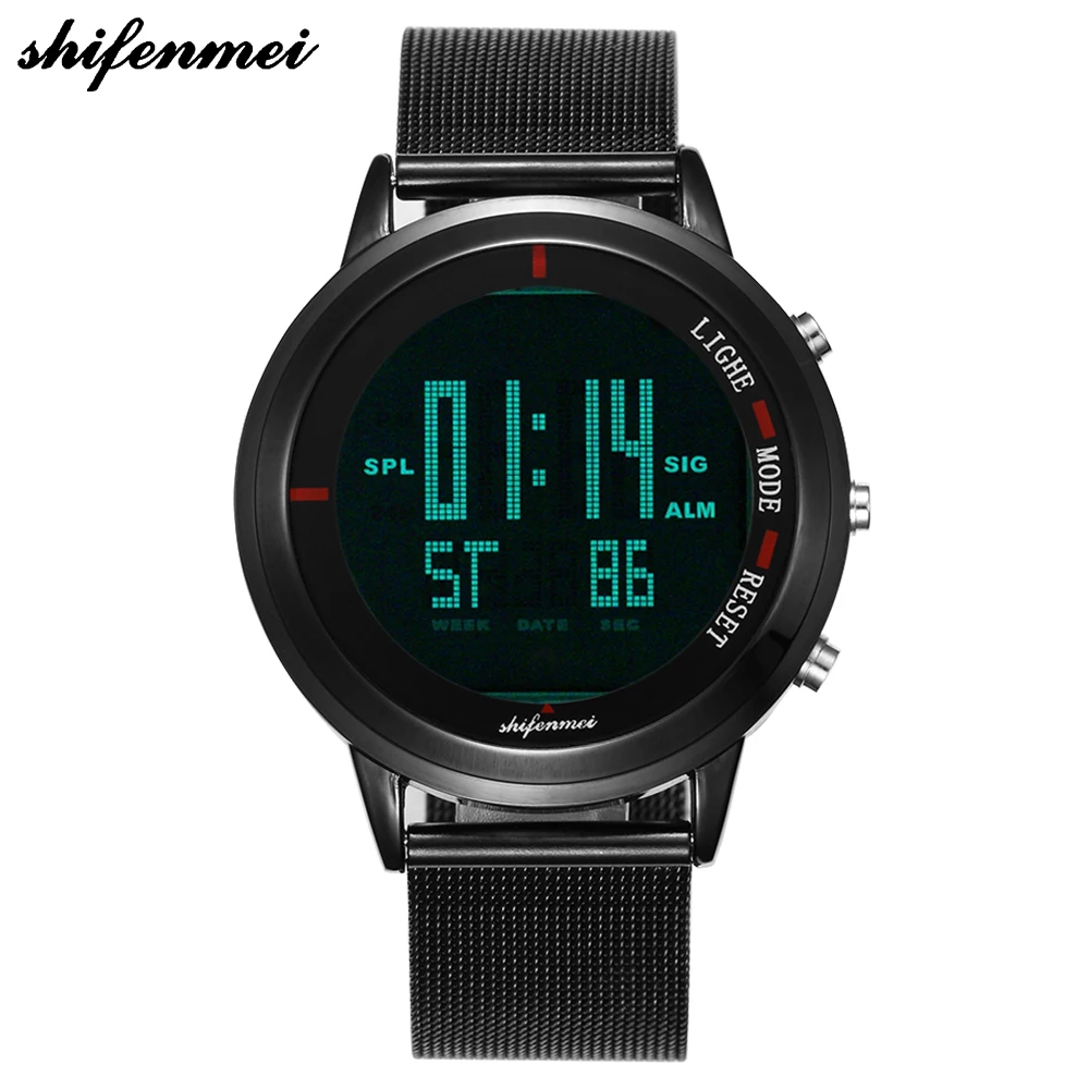 Shifenmei S1134M Ultra Thin Digital alarm second count minimalist watches men wrist with 316 watch stainless steel
Shifenmei S1134M Ultra Thin Digital alarm second count minimalist watches men wrist with 316 watch stainless steel