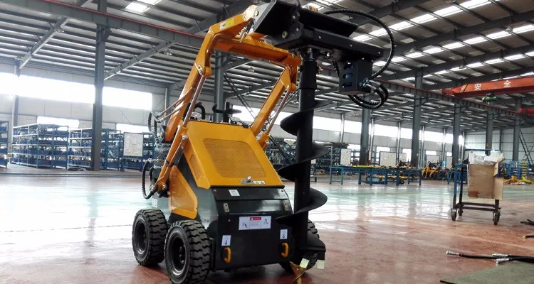 Mini skid steer loader HYSOON HY380 auger