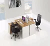 Cross Shape 3 Person Aluminum Partition Office Cubicle Workstation
