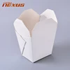 Super quality chinese portable kraft white noodle paper box with logo cardboard
