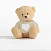 factory Cute stuffed plush sitting bear with white T-shirt toys stuffed animal customized Logo