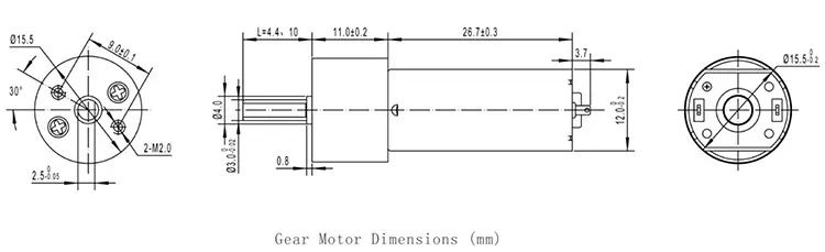 GM16-050SH 16mm dc electric 12v small gear motor