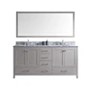 American Style Commercial Furniture Units Double Sink Bathroom Vanity For Hotel