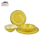 Melamine Dinnerware For Camping Plastic Dinner Set Yellow