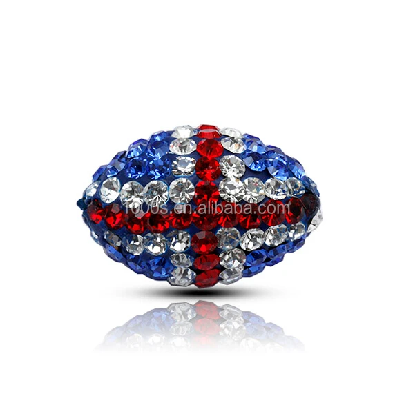 shining crystal ball gift charm, national flag charm