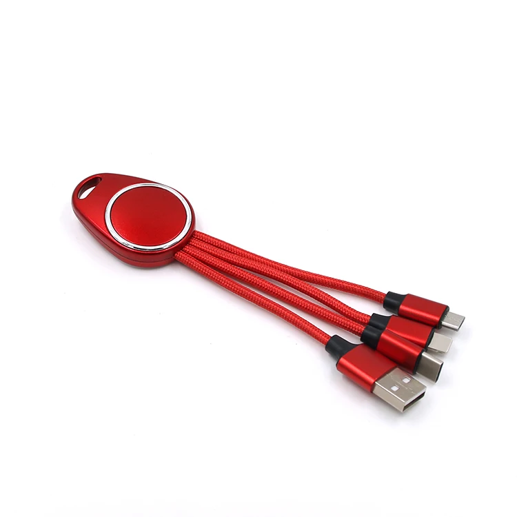 Best selling Portable HIgn quality nylon 3 in 1 charging cable with led for android for iphone for type-C
Best selling Portable HIgn quality nylon 3 in 1 charging cable with led for android for iphone for type-C