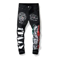 R56622 American Style Paints Unique printing Jeans Men's Denim Trousers Casual Slim jeans
R56622 American Style Paints Unique printing Jeans Men's Denim Trousers Casual Slim jeans