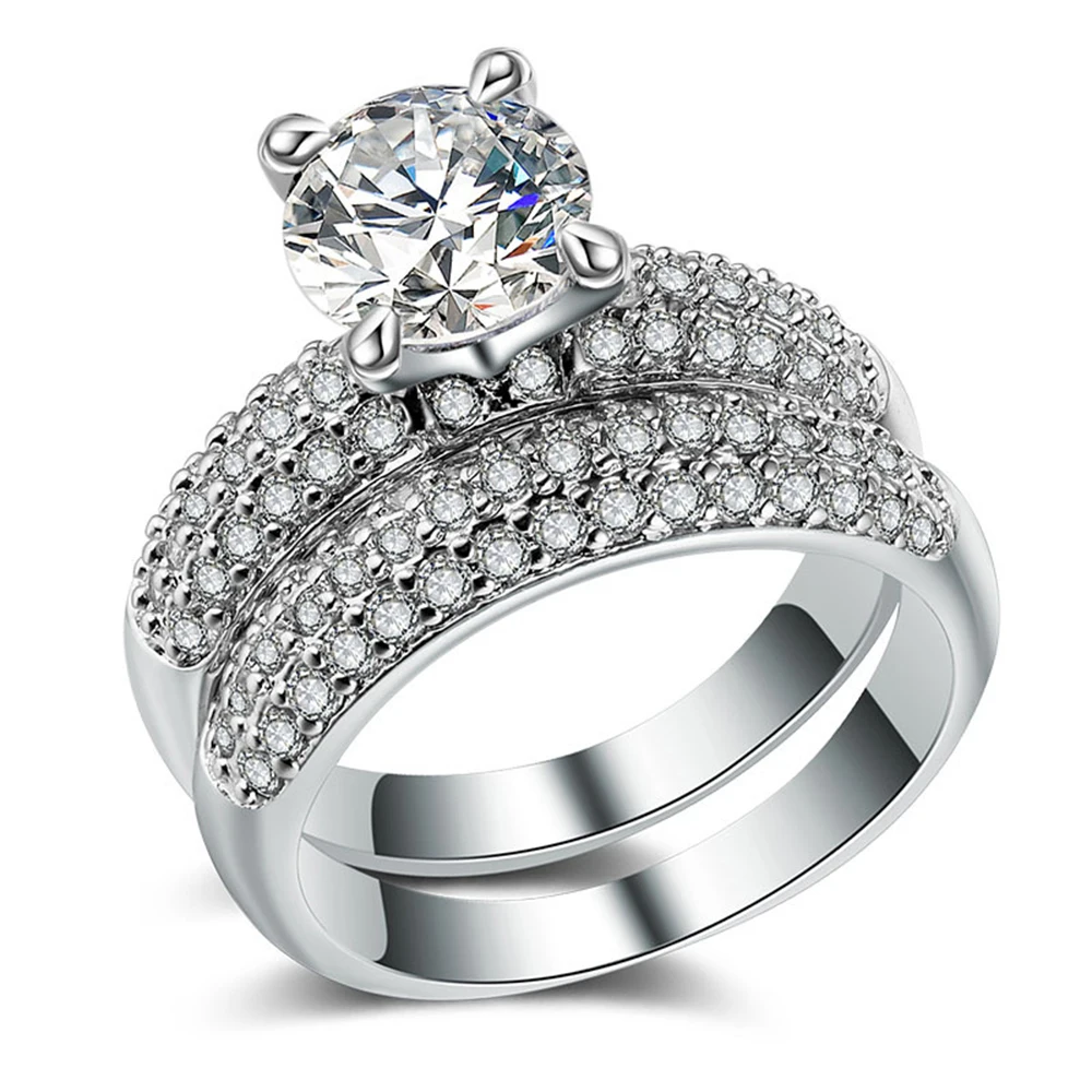 Luxury 925 Silver Plated Brass High Quality Women Men Wedding Engagement Jewelry Ring Sets, White;yellow
Luxury 925 Silver Plated Brass High Quality Women Men Wedding Engagement Jewelry Ring Sets, White;yellow