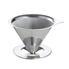 Double Wall Easy Clean Ultra Fine Mesh Drip Hanging Ear Coffee Filter With Stand