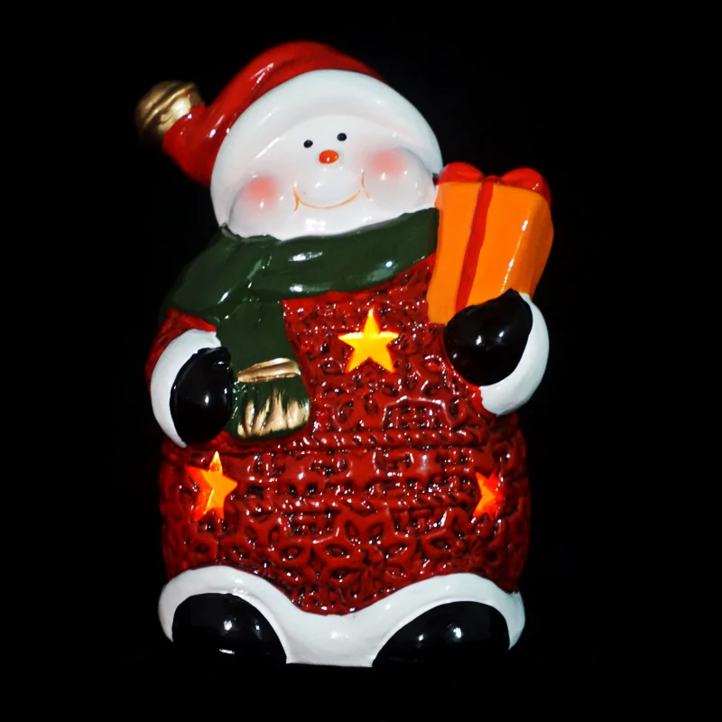 christmas ornaments ceramic snowman with battery operated christmas ornaments ceramic snowman with battery operated
