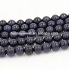 Wholesale Natural Loose Gemstone Stone Beads high quality Dark Blue Sand Stone Beads For Diy Jewelry Making