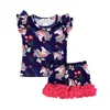 Hot selling popular design unicorn girls clothing sets cotton high quality knitted children clothes outfits wear sets