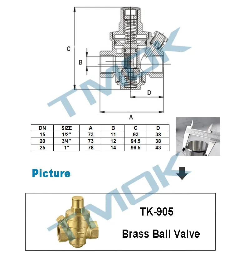 pressure reducing Structure air pressure relief valve brass pressure reducing valve