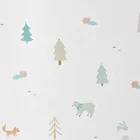 3d bear tree design cartoon vinyl pvc wallpaper for kids room