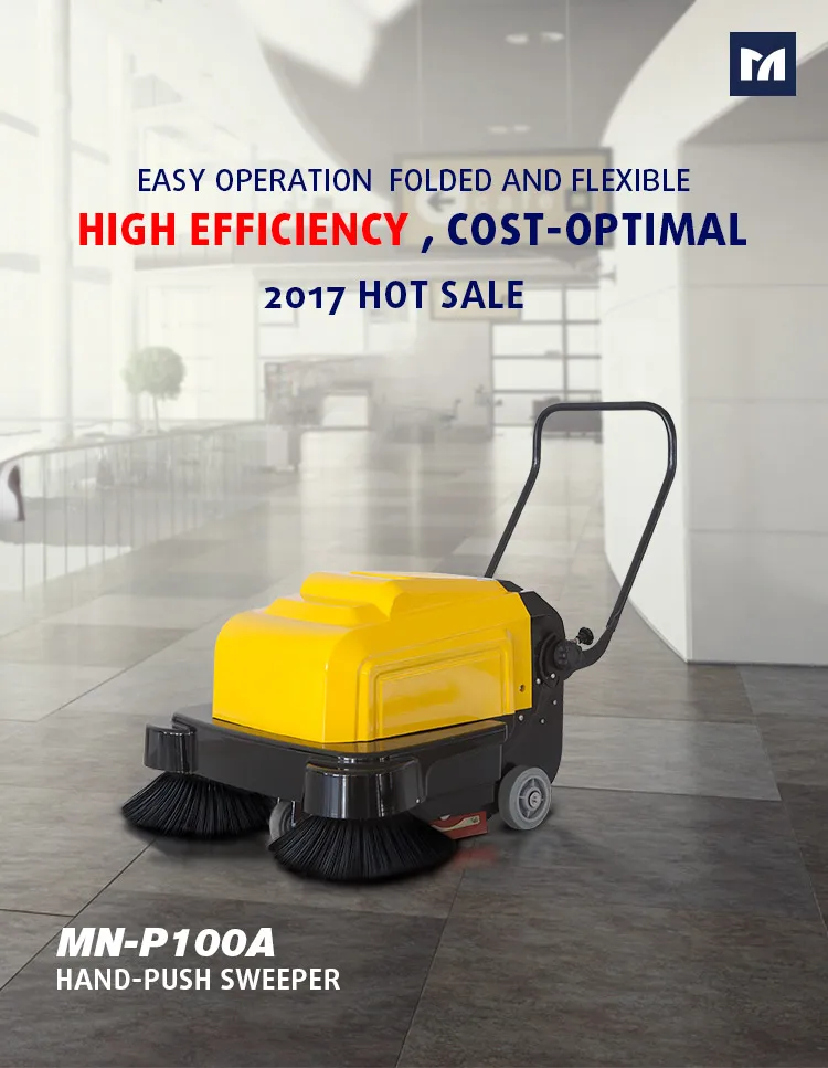 MN-P100A  Battery Operated Hand Push Floor Sweeper Street Sweeper Road Sweeper