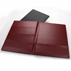 Customized A4 / A5 Size Embossing Leather Portfolio Diary Organizer Folder with Metal Ring Binder