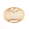 modern round wiker bamboo shade garden lighting outdoor rattan ball restaurant hanging pendant lamp