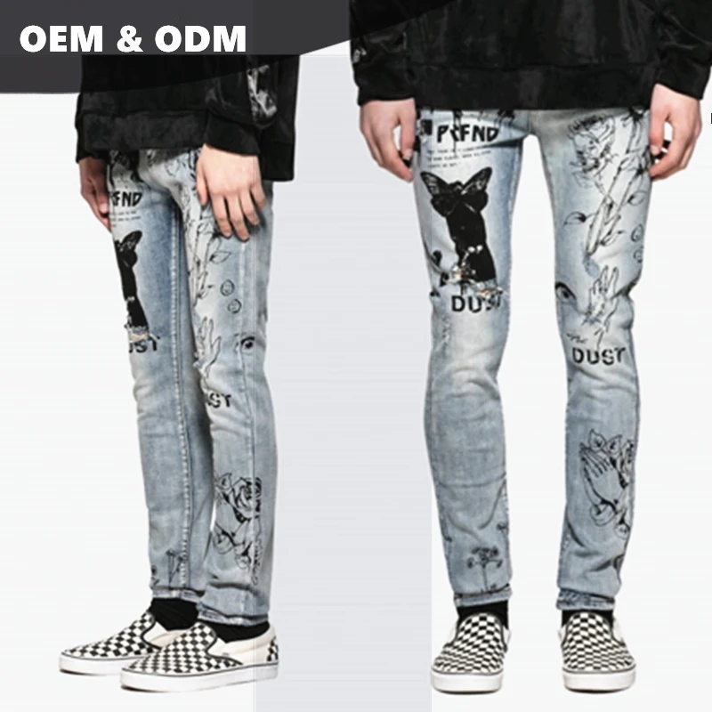 printed jeans mens