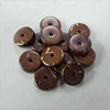 Natural Black Coco Wheel Disc Beads 15mm
