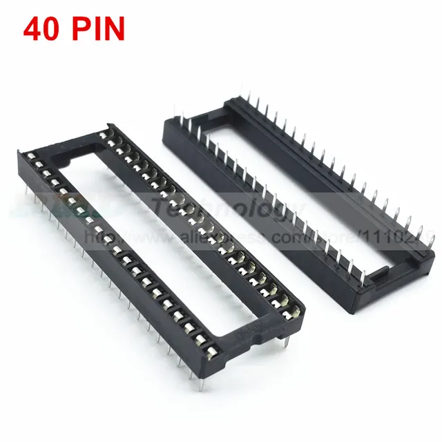 40pin Ic Seat 40 Pin Ic Socket Chip Base Ic Sockets Slot 10pcs/lot Free  Shipping - Connectors - AliExpress