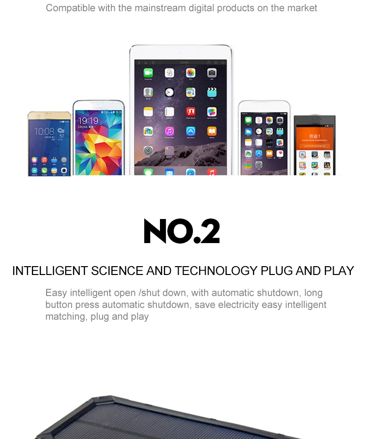High capacity mobile charger waterproof solar power bank 20000mah - ANKUX.COM