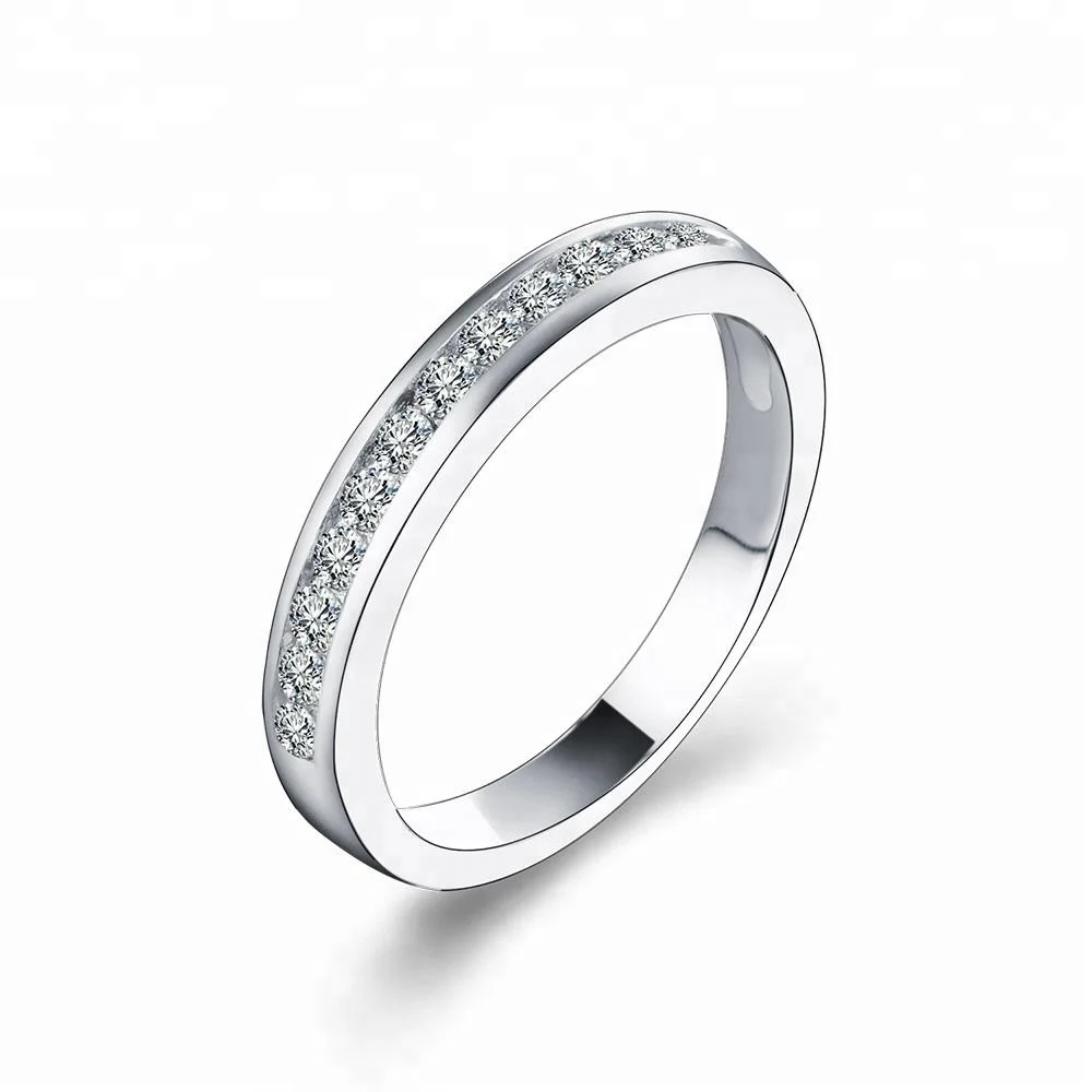 Hot sale wedding ring 925 silver light weight wedding thin ring designs