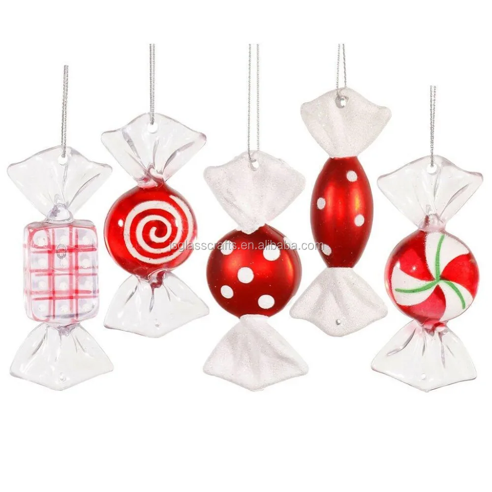 redcandy,eyecandy fancy red glass candy shaped with high quality glass hanging