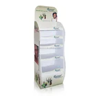 Cardboard display advertising cosmetics display tester stand floor display stand