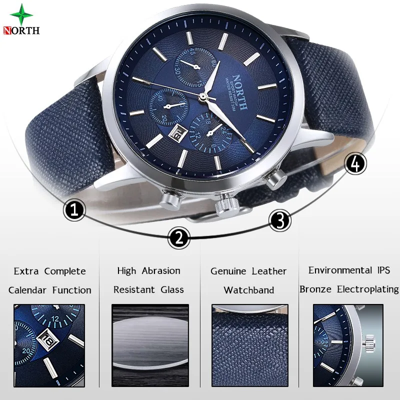 NORTH 6009 Watch Luxury Brand Fashion| Alibaba.com