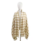100%Acrylic Supersoft Plaid Shawl fashion plaid winter scarf