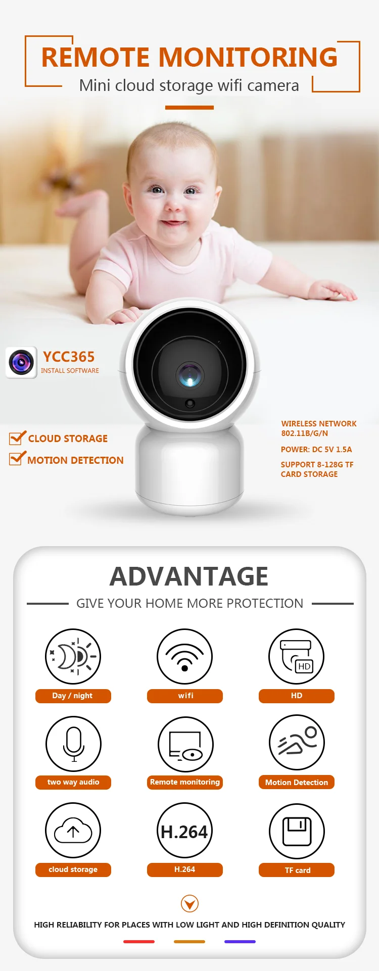 wifi 2p2 wireless 2mp ip camera