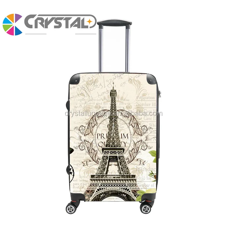 eiffel tower hard shell luggage