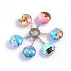 Eco-friendly and cheap price custom made crystal personalized glass keychain with photo