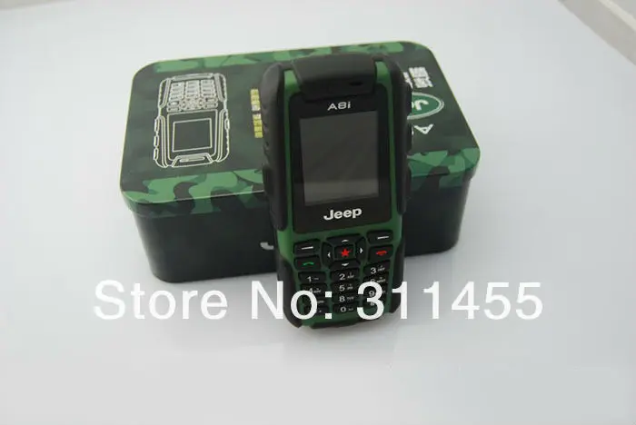Freeshipping, Jeep A8i Outdoor Military Waterproof phone Shockproof cell phone 1.3mp camera Dual SIM,