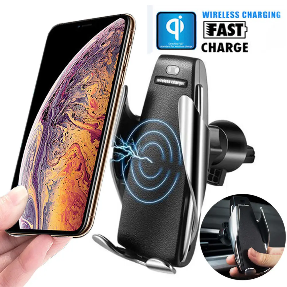 Hot Selling 10W Automatic Clamping Wireless Charging Holder For Phone, Black+silver
Hot Selling 10W Automatic Clamping Wireless Charging Holder For Phone, Black+silver