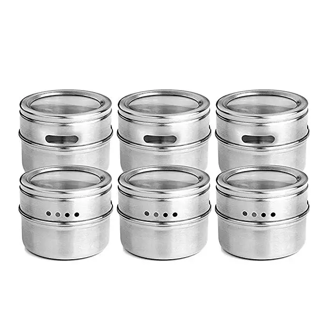 Good Quality 3OZ Round Magnetic Spice Tins with Transparent Window Pepper Metal Tin Box, Silver
Good Quality 3OZ Round Magnetic Spice Tins with Transparent Window Pepper Metal Tin Box, Silver