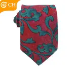 Custom 100% Fashion Import Red Floral Silk Ties for Men